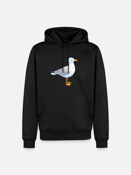 Möwen Seevögel Tshirt - Herre Premium økologisk hoodie - sort