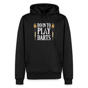 jeu de fléchettes - Sweat à capuche Premium bio Homme - noir - Devant - Nico (187cm)