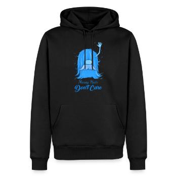 Cheveux en désordre ne se soucient pas des cheveux - Sweat à capuche Premium bio Homme - noir - Devant - Nico (187cm)