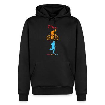 Triathlon - Men’s Premium Organic Hoodie - black - Front - Nico (187cm)