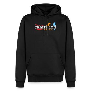 Triathlon - Sweat à capuche Premium bio Homme - noir - Devant - Nico (187cm)