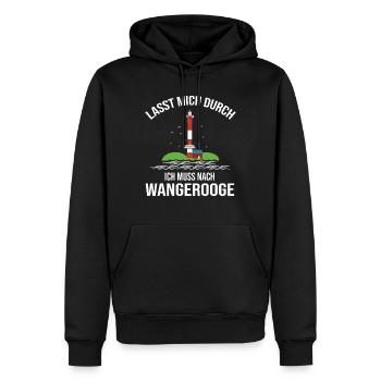 Wangerooge Tshirt und Geschenke Souvenirs - Männer Premium Bio Hoodie - Schwarz - Vorne - Nico (187cm)