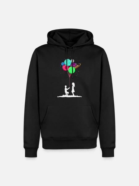 Mein Universum - Männer Premium Bio Hoodie - Schwarz