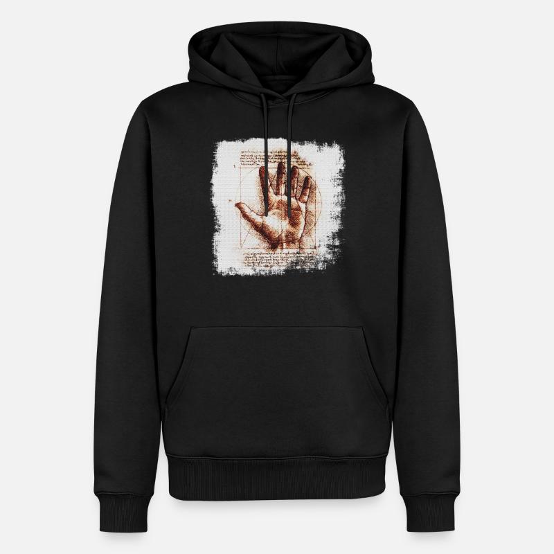 Léonard de Vinci - Sweat à capuche Premium bio Homme - noir