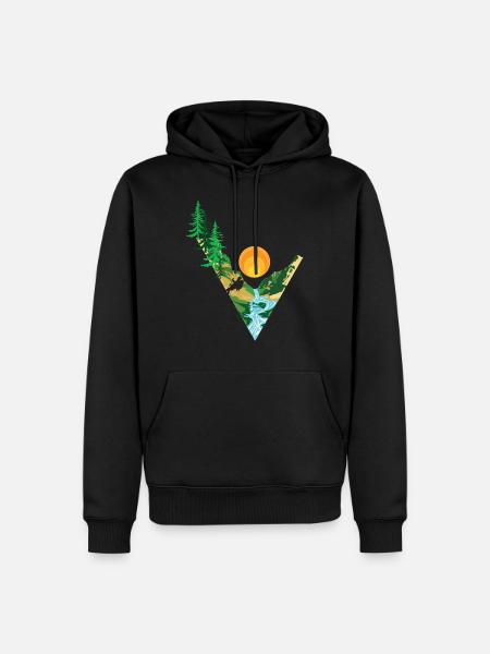 walker - Men’s Premium Organic Hoodie - black
