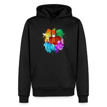 Infirmière infirmière - Sweat à capuche Premium bio Homme - noir - Devant - Nico (187cm)