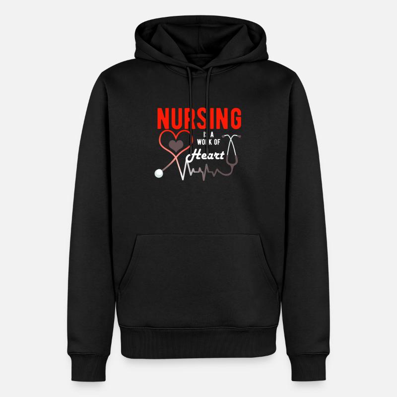 Infirmière infirmière - Sweat à capuche Premium bio Homme - noir
