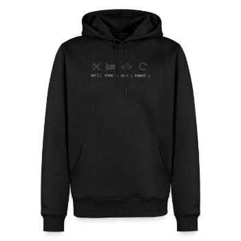 Codierung - Männer Premium Bio Hoodie - Schwarz - Vorne - Nico (187cm)
