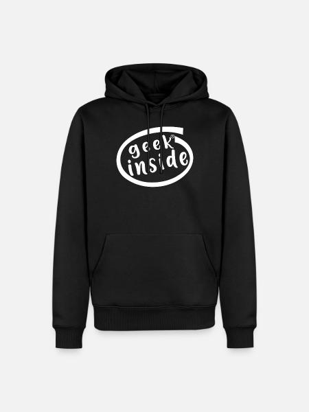Geek inside - Sweat à capuche Premium bio Homme - noir