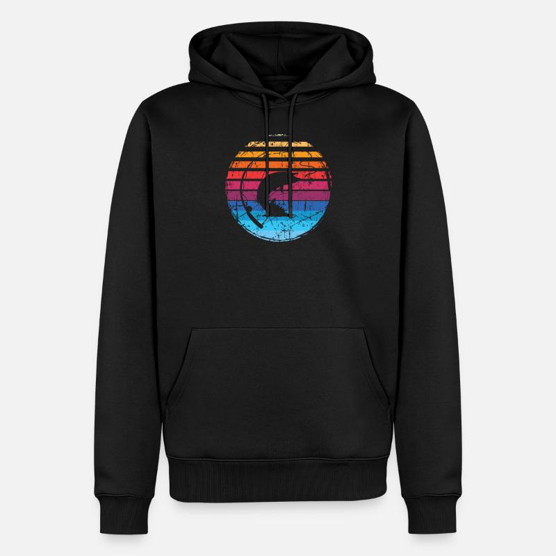 Fischen - Männer Premium Bio Hoodie - Schwarz