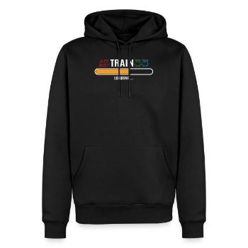 Zug Züge Modeleisenbahn Eisenbahn Geschenk - Männer Premium Bio Hoodie - Schwarz - Vorne - Nico (187cm)