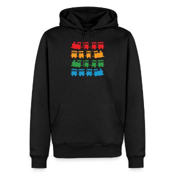 Zug Züge Modeleisenbahn Eisenbahn Geschenk - Männer Premium Bio Hoodie - Schwarz - Vorne - Nico (187cm)