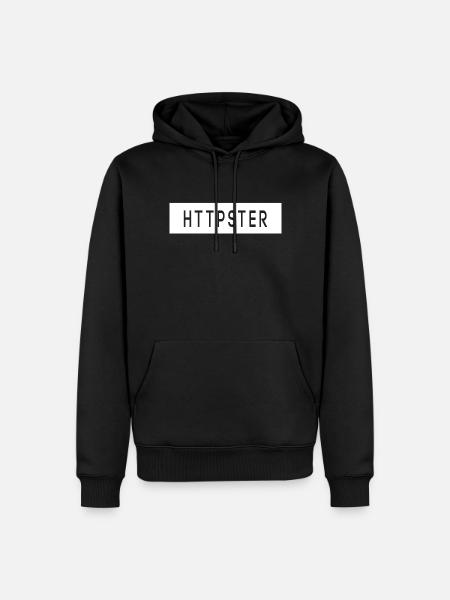 HTTPSTER - Männer Premium Bio Hoodie - Schwarz
