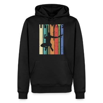 Frisbee Spieler - Männer Premium Bio Hoodie - Schwarz - Vorne - Nico (187cm)