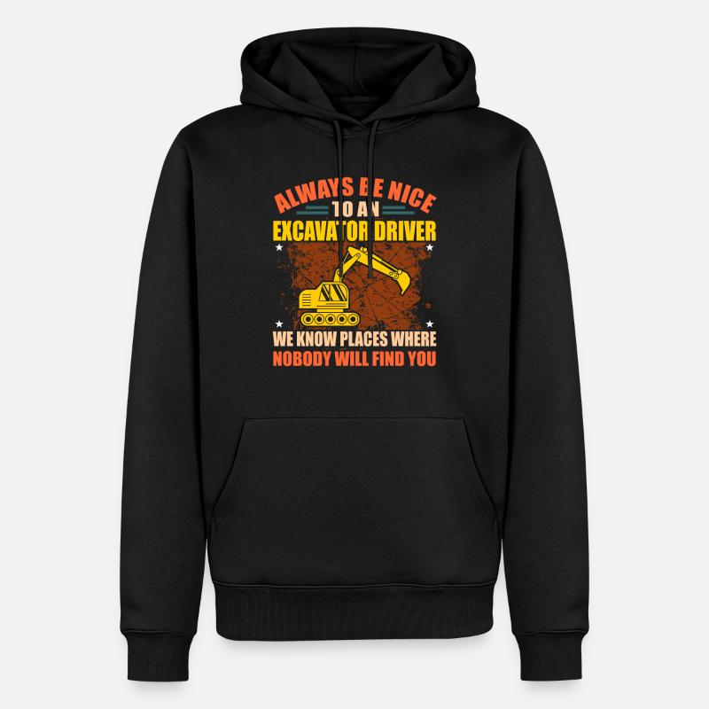 Bagger - Männer Premium Bio Hoodie - Schwarz