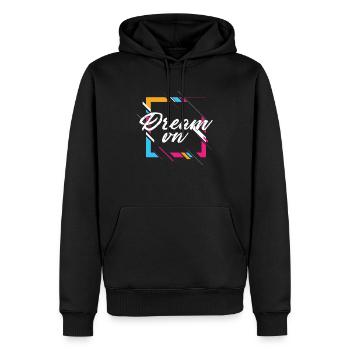 Dream On Motivational Quote Encouraging Gift - Sweat à capuche Premium bio Homme - noir - Devant - Nico (187cm)