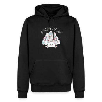 Jagdsaison Eiersuche Festival Weihnachtsgeschenk - Männer Premium Bio Hoodie - Schwarz - Vorne - Nico (187cm)