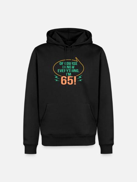 65th birthday - Men’s Premium Organic Hoodie - black