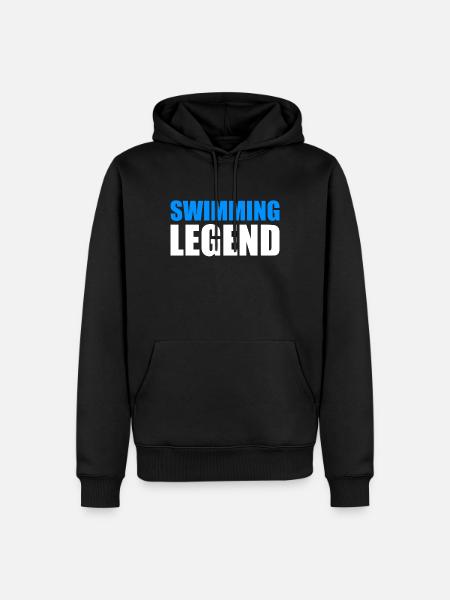 Schwimmen Legende - Männer Premium Bio Hoodie - Schwarz
