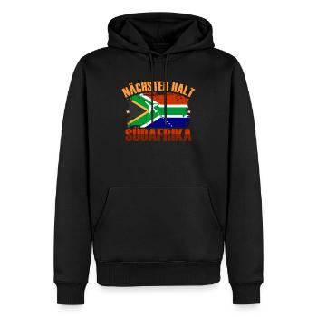 Afrique du sud - Sweat à capuche Premium bio Homme - noir - Devant - Nico (187cm)