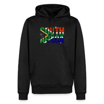 Afrique du sud - Sweat à capuche Premium bio Homme - noir - Devant - Nico (187cm)