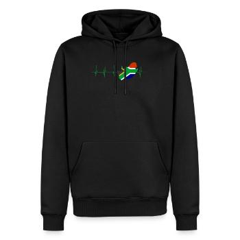Idée cadeau chemise République d'Afrique du Sud - Sweat à capuche Premium bio Homme - noir - Devant - Nico (187cm)