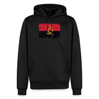 Angola - Männer Premium Bio Hoodie - Schwarz - Vorne - Nico (187cm)