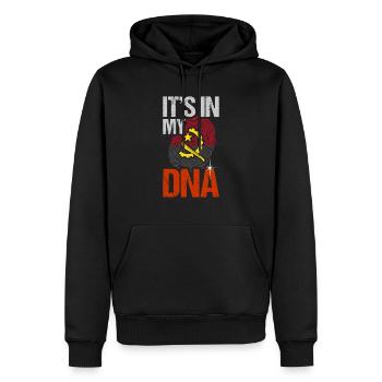 Angola - Männer Premium Bio Hoodie - Schwarz - Vorne - Nico (187cm)
