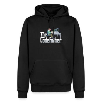 Funny IT Department Software Developer Computer - Sweat à capuche Premium bio Homme - noir - Devant - Nico (187cm)