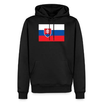 Slovaquie drapeau slovaque drapeau - Sweat à capuche Premium bio Homme - noir - Devant - Nico (187cm)