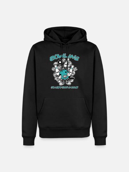 Bowling, c'est plus qu'un jeu - Sweat à capuche Premium bio Homme - noir