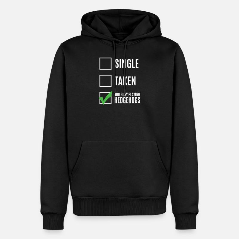 Igel - Männer Premium Bio Hoodie - Schwarz