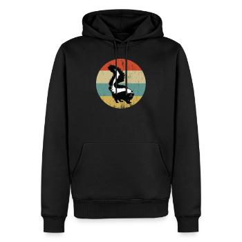 Stinktier - Männer Premium Bio Hoodie - Schwarz - Vorne - Nico (187cm)