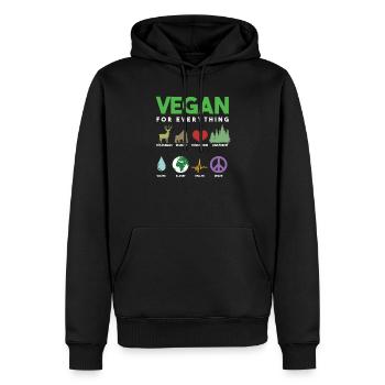 Veganismus Vegetarischer Feinschmecker Veggies Geschenke Vegan - Männer Premium Bio Hoodie - Schwarz - Vorne - Nico (187cm)