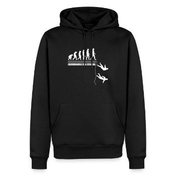 Evolution Of Brexit British UK Europe Exit Gift - Men’s Premium Organic Hoodie - black - Front - Nico (187cm)