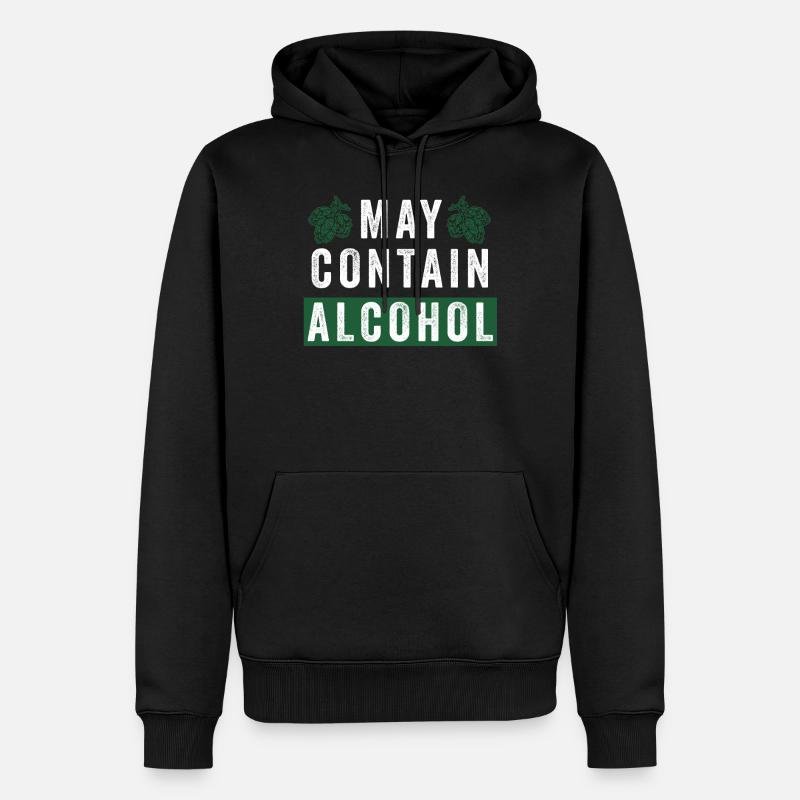 Alkohol Bier - Männer Premium Bio Hoodie - Schwarz