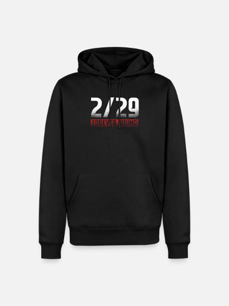 2 29 Forever Young 29. februar Gave - Herre Premium økologisk hoodie - sort