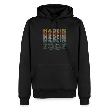 18 th Birthday Celebration Gift Retro Vintage - Men’s Premium Organic Hoodie - black - Front - Nico (187cm)