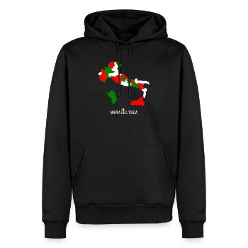 Italie - Sweat à capuche Premium bio Homme - noir - Devant - Nico (187cm)