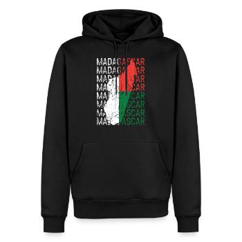 Madagaskar - Männer Premium Bio Hoodie - Schwarz - Vorne - Nico (187cm)