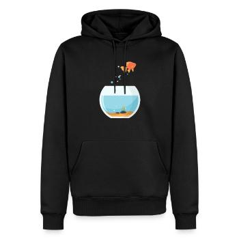 Aquarium aquariophile poisson cadeau marin - Sweat à capuche Premium bio Homme - noir - Devant - Nico (187cm)