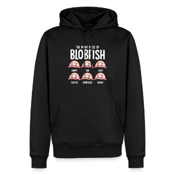 Psychrolute Ugly Fish Face Blobfish Fisc - Men’s Premium Organic Hoodie - black - Front - Nico (187cm)