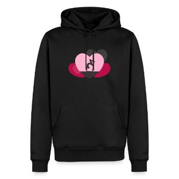 Acrobatie fille renversant fille gymnaste - Sweat à capuche Premium bio Homme - noir - Devant - Nico (187cm)