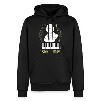 Frederic Chopin - Männer Premium Bio Hoodie - Schwarz - Vorne - Nico (187cm)
