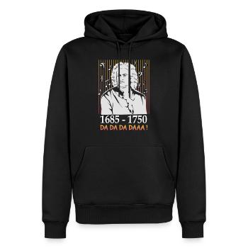 Johann Sebastian Bach - Sweat à capuche Premium bio Homme - noir - Devant - Nico (187cm)