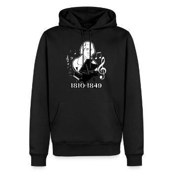Frederic Chopin - Männer Premium Bio Hoodie - Schwarz - Vorne - Nico (187cm)