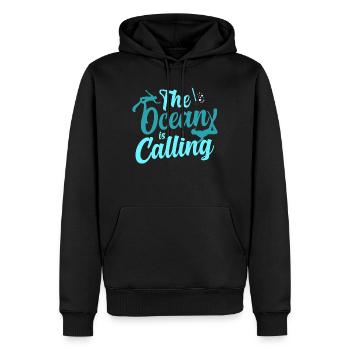 Plongeur plongeur océan - Sweat à capuche Premium bio Homme - noir - Devant - Nico (187cm)