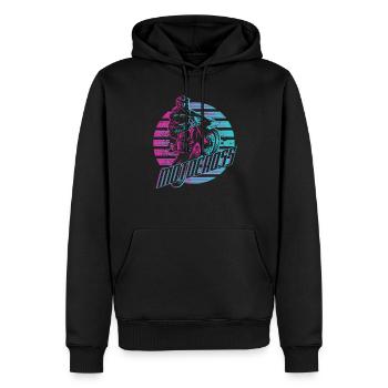 Cadeau de moto de motocross de moto de motocross de moto - Sweat à capuche Premium bio Homme - noir - Devant - Nico (187cm)