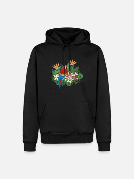 Costa Rica Land Natur Vogel Tropischer Papagei - Männer Premium Bio Hoodie - Schwarz