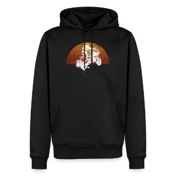 Africa Touring Twin Motorrad Natur Off-road bike - Männer Premium Bio Hoodie - Schwarz - Vorne - Nico (187cm)